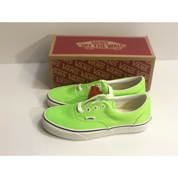 Vans Era (Neon) Green Gecko True White Womens Clas - Picture 5 of 12